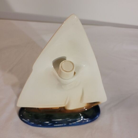 Vtg Mens OLD SPICE Cologne Glass Sail Boat Ship Ocean Decanter Made In USA - Picture 5 of 7